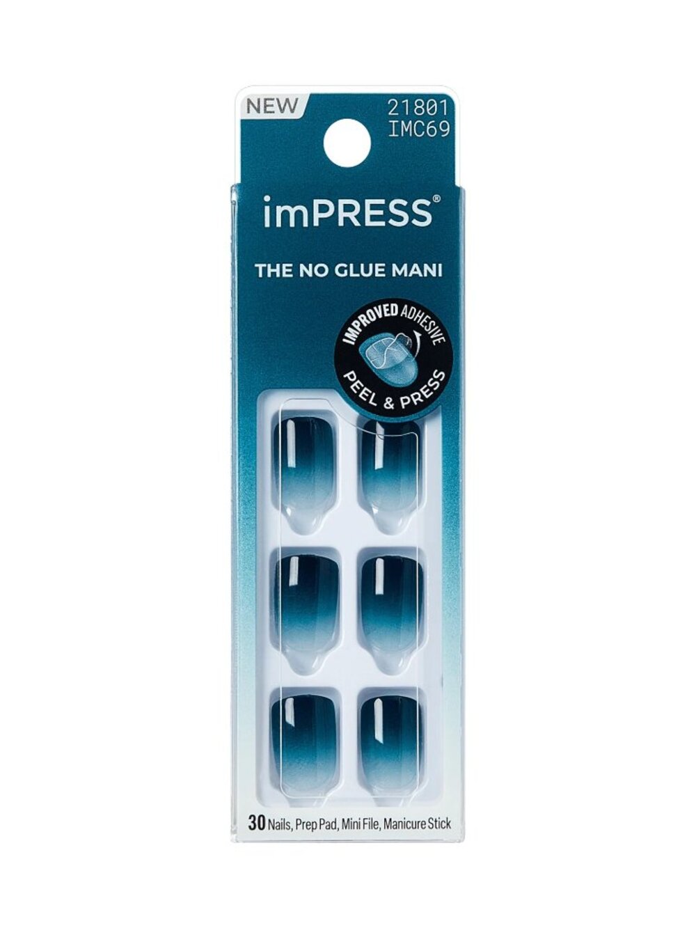 5 SETS - Press on Nails - Kiss, Impress, Sally Hansen - 30-32 nails + Glue / kit
